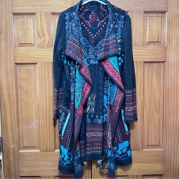 Biya Embroidered Cardigan By Johnny Was Size Medium - Picture 1 of 13